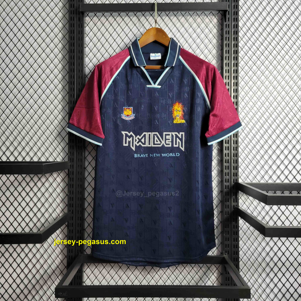 West Ham Iron Maiden Home Joint Board Retro Kit Vintage Shirt