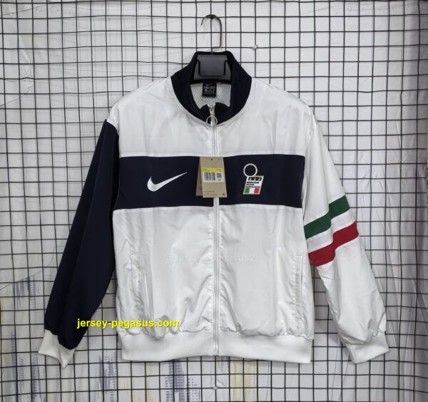 1996 Italy White Retro Windbreaker