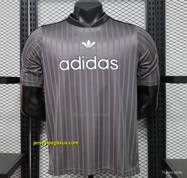 Player Version 2026 Adidas Originals Retro Style Charcoal Grey Stripe Football J Player Version 2026 Adidas Originals Retro Style Charcoal Grey Stripe Football J