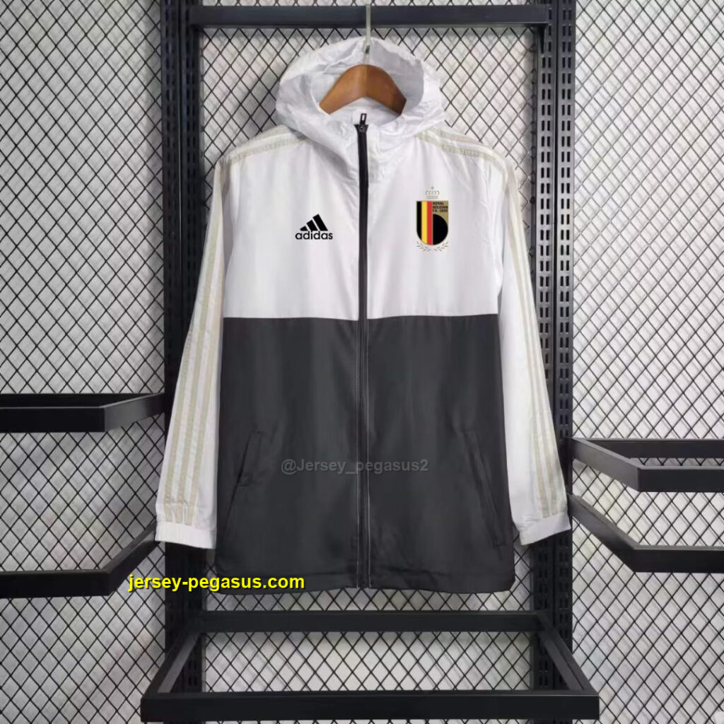2023 Belgium Windbreaker black and white