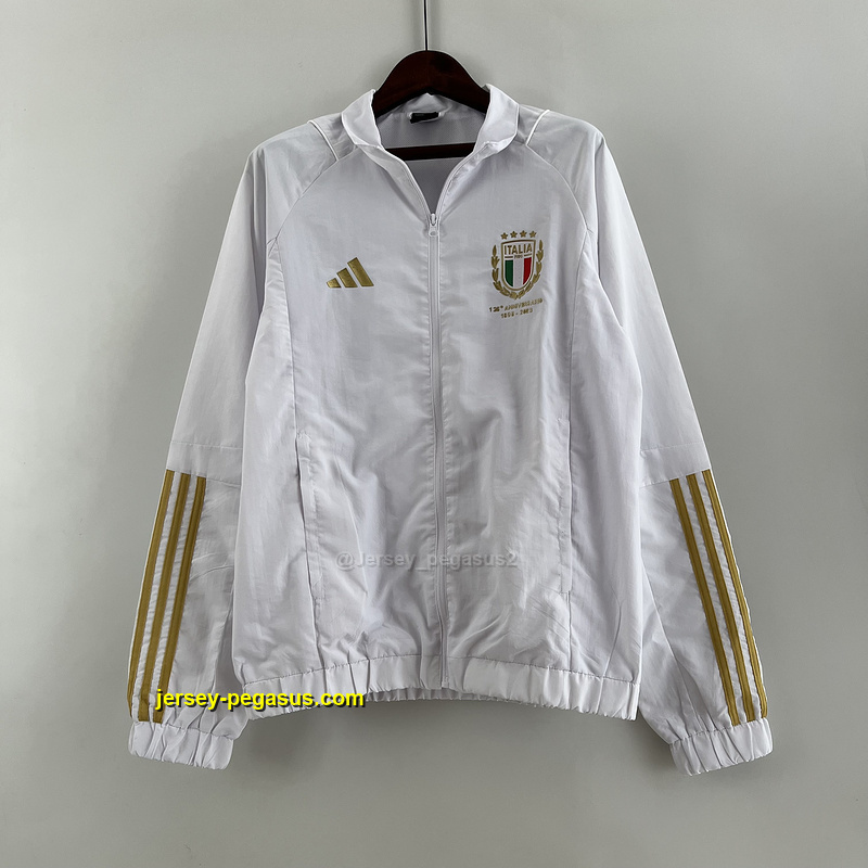2023 Italy white windbreaker
