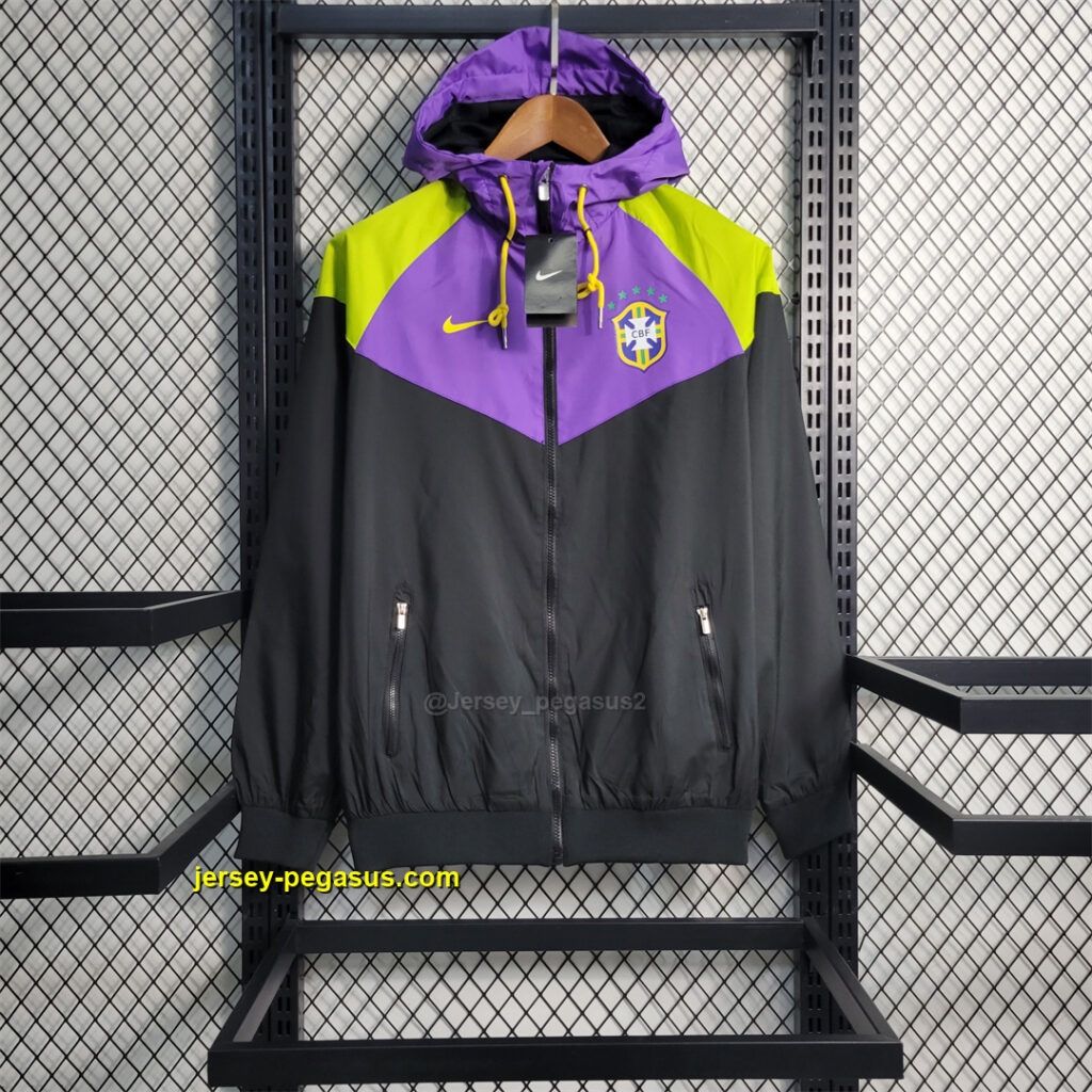 2023 Windbreaker Brazil black with purple and yellow