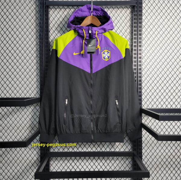 2023 Windbreaker Brazil black with purple and yellow