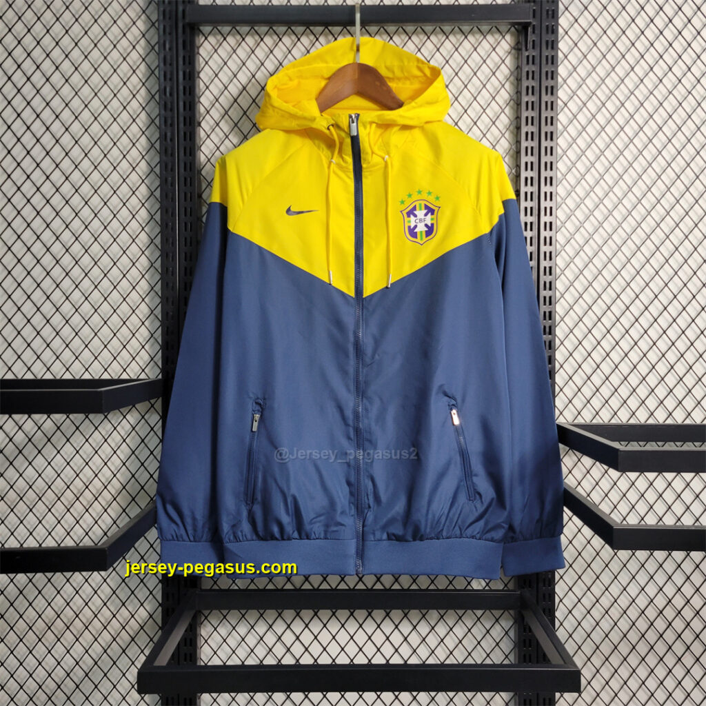 2023 Windbreaker Brazil royal blue and yellow