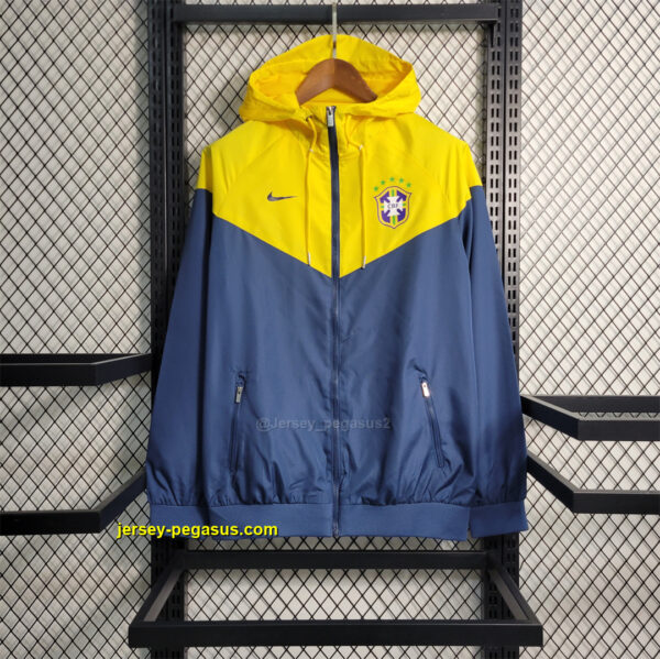 2023 Windbreaker Brazil royal blue and yellow