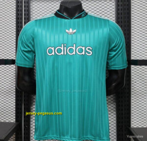 Player Version 2026 Adidas Originals Retro Style Teal Green Stripe Football Jers