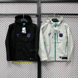 Barcelona Kobe BlackCream Full Zipper Hoodie Windbreaker