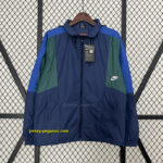 2024 New dark blue and green windbreaker