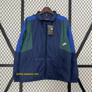 2024 New dark blue and green windbreaker