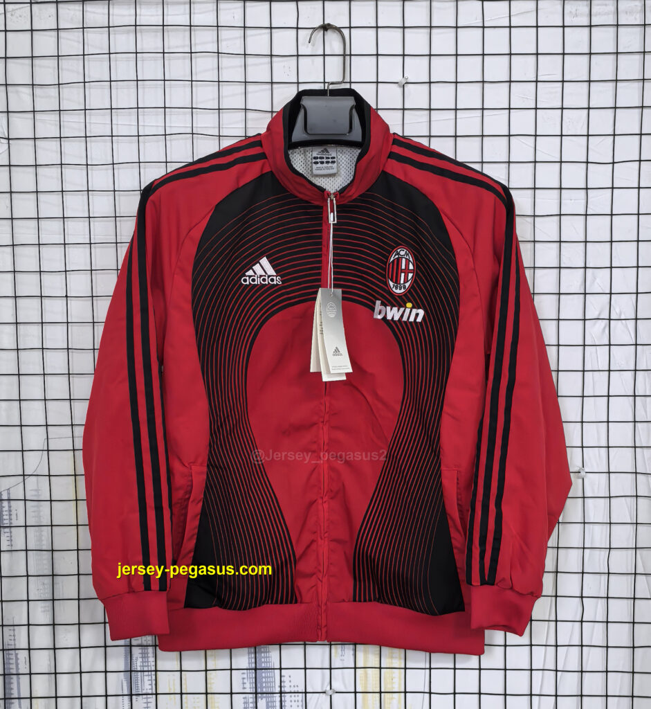 AC Milan Red Retro Windbreaker