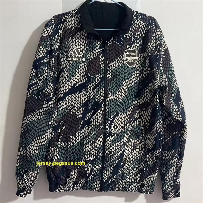 ASN Black reversible Windbreaker