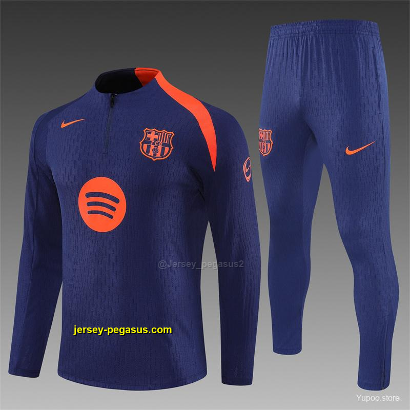 Player Version Barcelona Royal Blue T90 Half Zipper Jacket+Long Pants Player Version Barcelona Royal Blue T90 Half Zipper Jacket+Long Pants