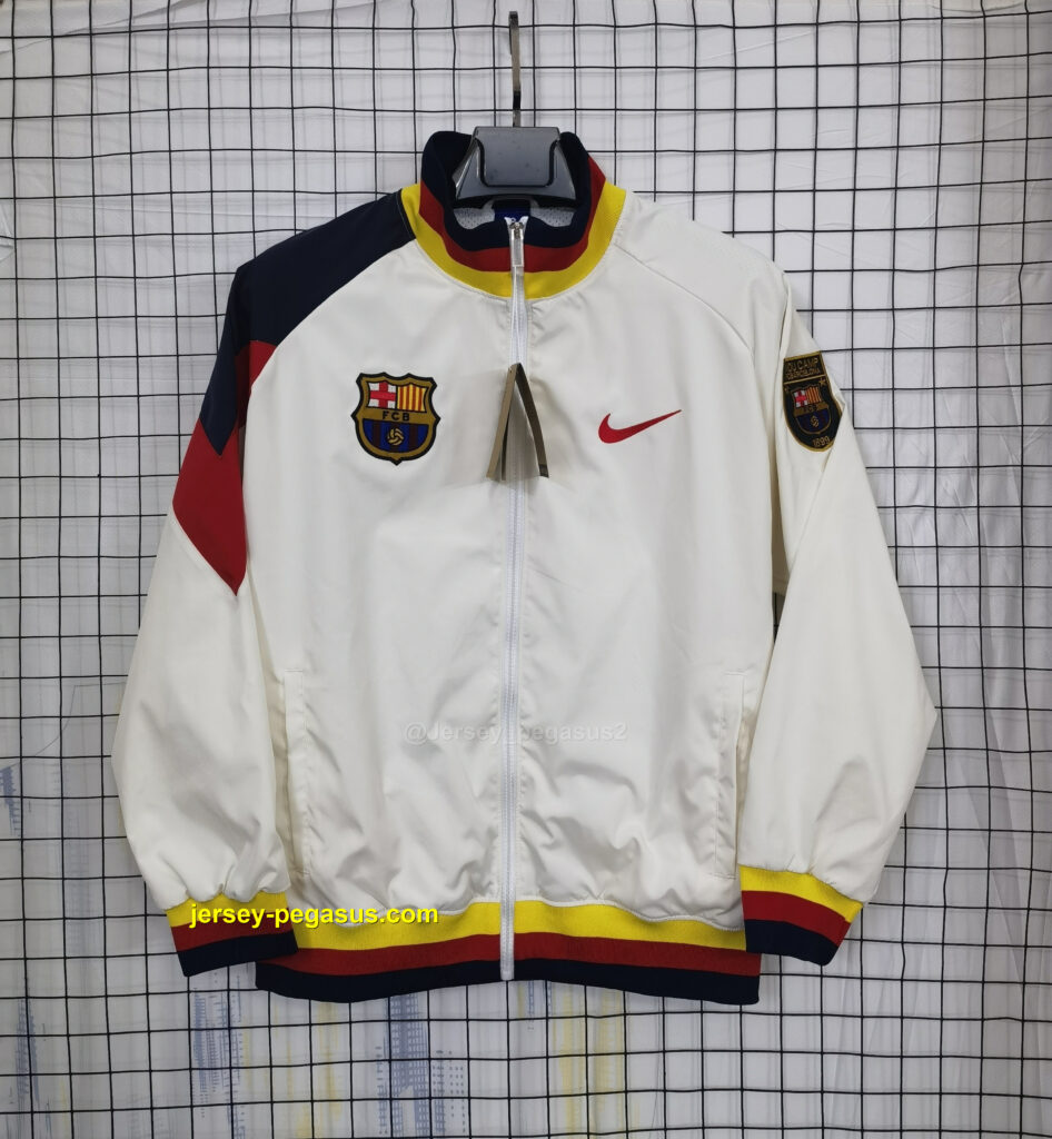 Barcelona White Windbreaker