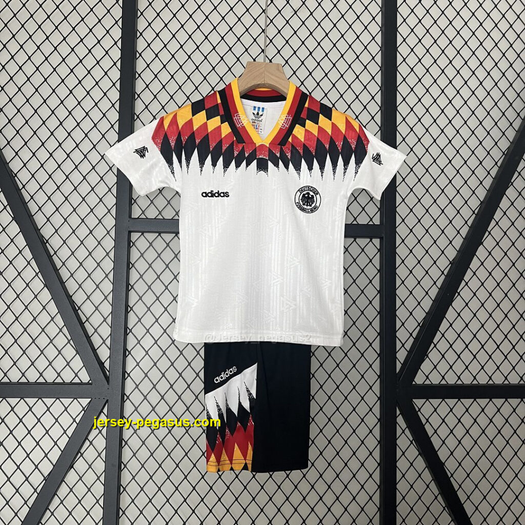 1994 Germany Home Retro Kids Kits Children Sets Football