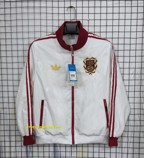 Bayern Munich 125 Anniversary White Windbreaker Bayern Munich 125 Anniversary White Windbreaker