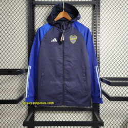 Boca Juniors royal blue and blue Windbreaker
