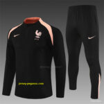 Player Version France Black Half Zipper Jacket+Long Pants