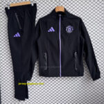 Manchester united 2025-26 Black And Purple Windbreaker Suit
