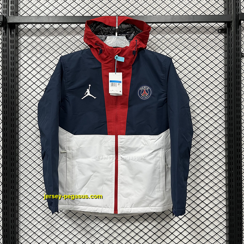 PSG white and blue cotton jacket
