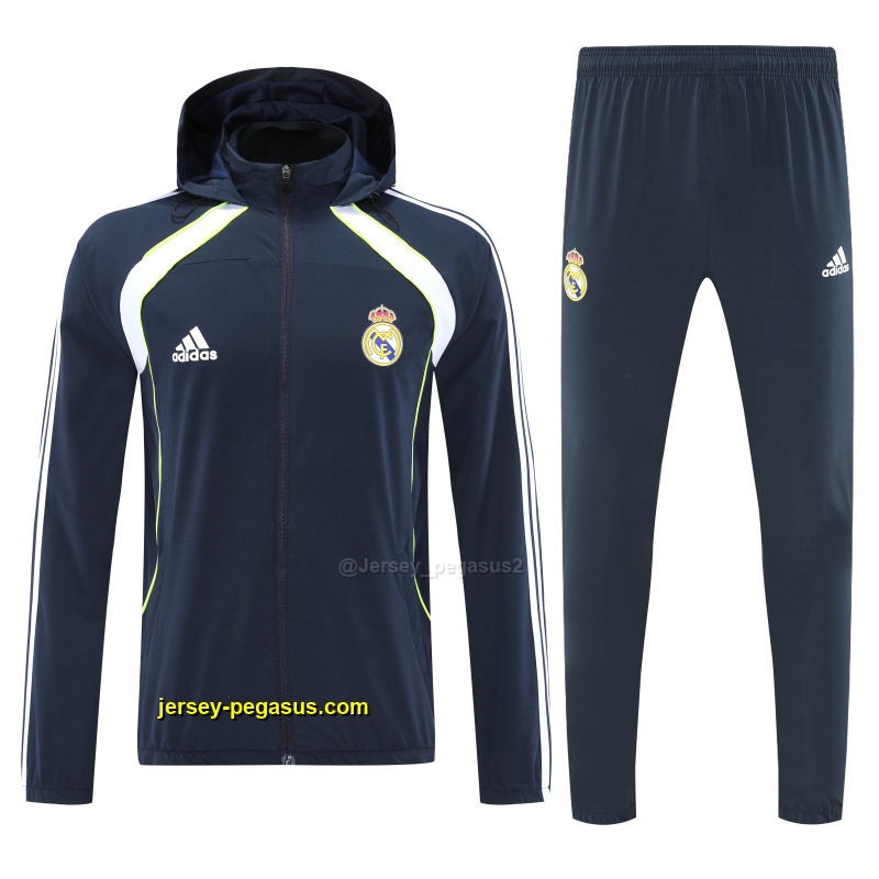 Real Madrid 2025-26 Dark Blue Windbreaker suit