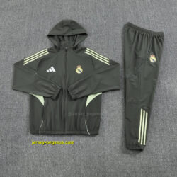 Real Madrid 2025-26 Dark Green Windbreaker suit