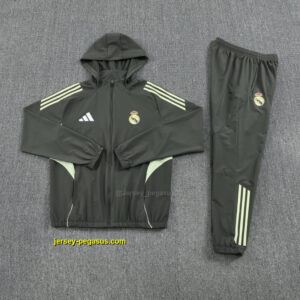 Real Madrid 2025-26 Dark Green Windbreaker suit