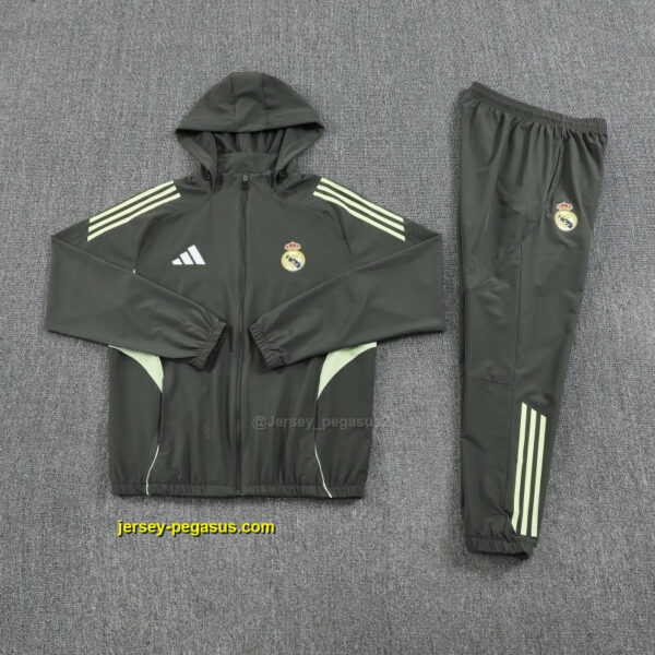 Real Madrid 2025-26 Dark Green Windbreaker suit