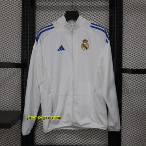 Real Madrid 2025-26 White Windbreaker