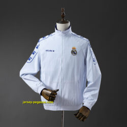 Real Madrid 2025-26 White and Purple Reversible Windbreaker
