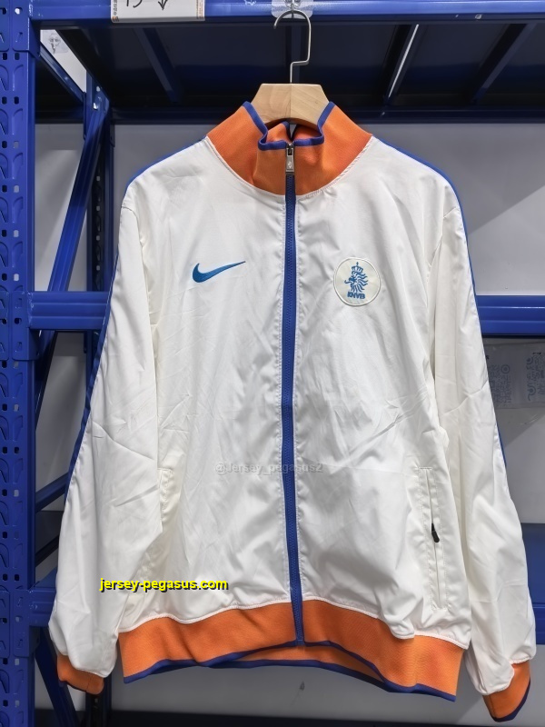 Retro Netherlands 2025-26 White Windbreaker Retro Netherlands 2025-26 White Windbreaker