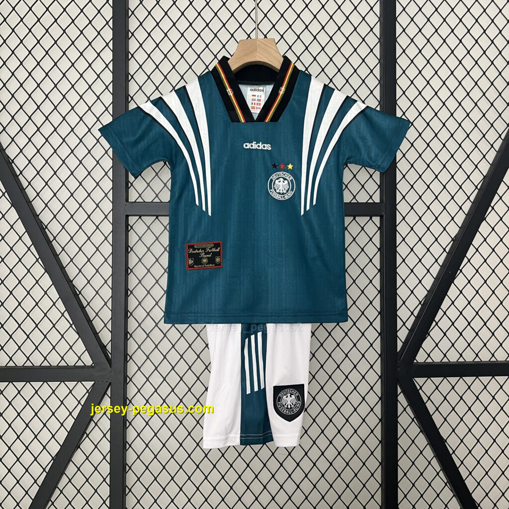 1996 Germany Away Retro Kids Kits Euro Cup Shirt Cheap Jerseys