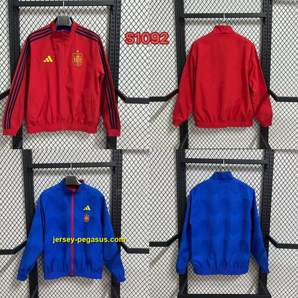 Spain 2026 Red And Blue Reversible windbreaker