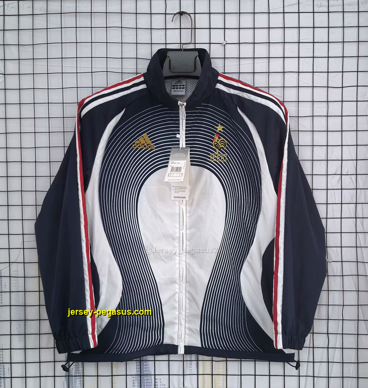 France black and white retro windbreaker