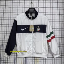 Italy White and Black Windbreaker