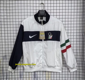 Italy White and Black Windbreaker