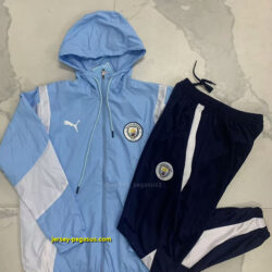 MCI Light Blue windbreaker suit