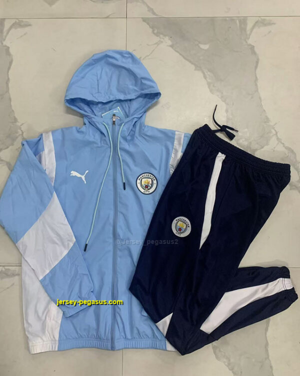 MCI Light Blue windbreaker suit