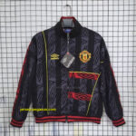 MNU black retro windbreaker