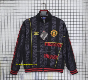 MNU black retro windbreaker