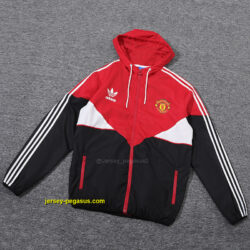 MNU red and black windbreaker