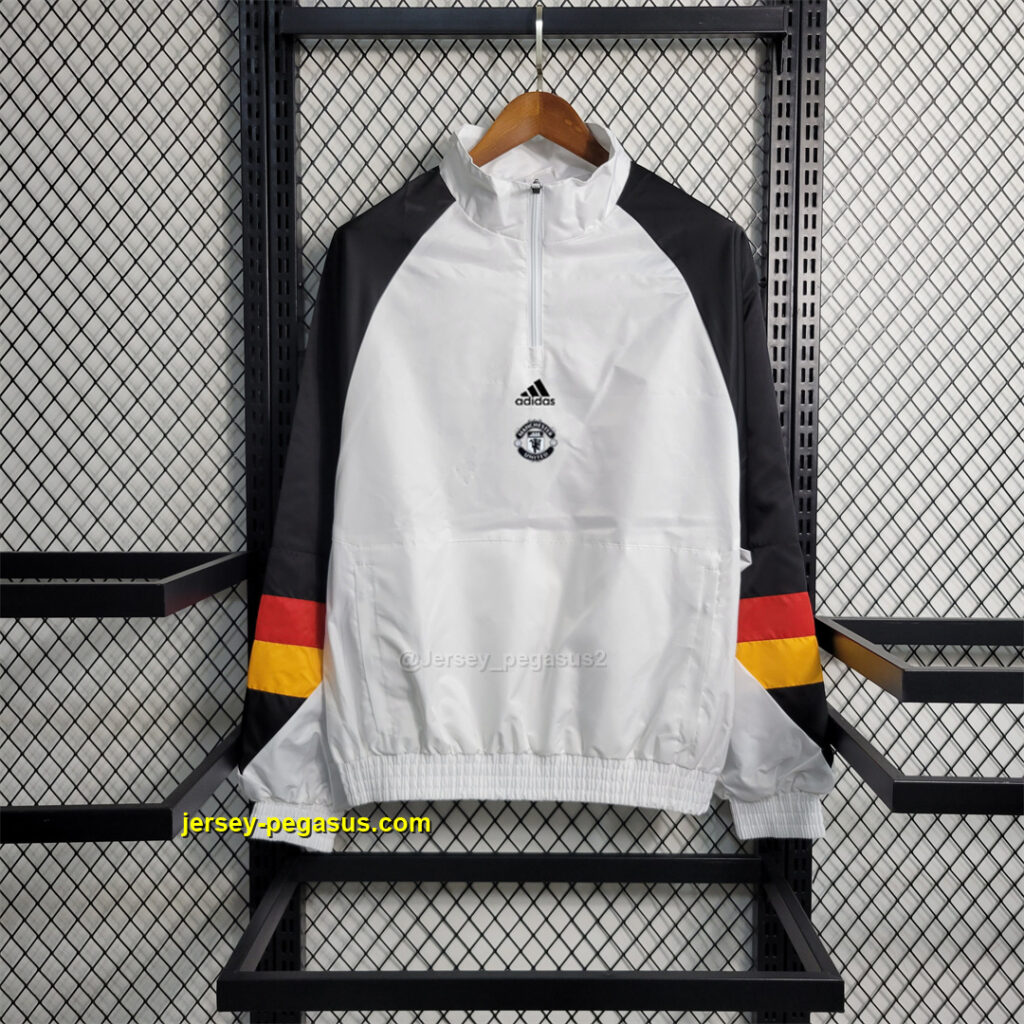 MNU white Windbreaker