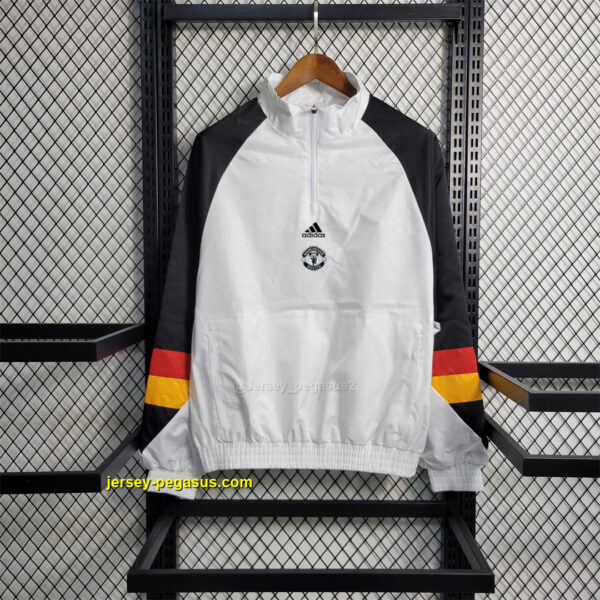 MNU white Windbreaker