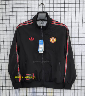 Manchester United BLack Windbreaker