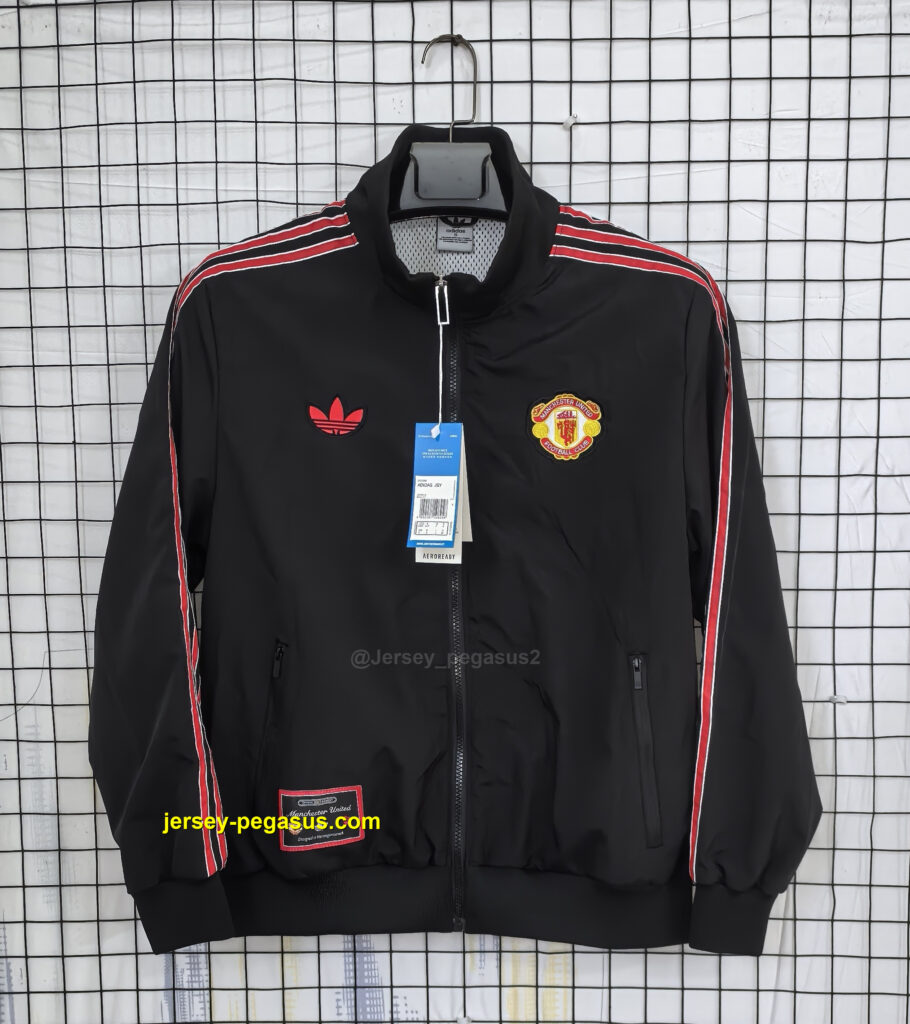 Manchester United BLack Windbreaker