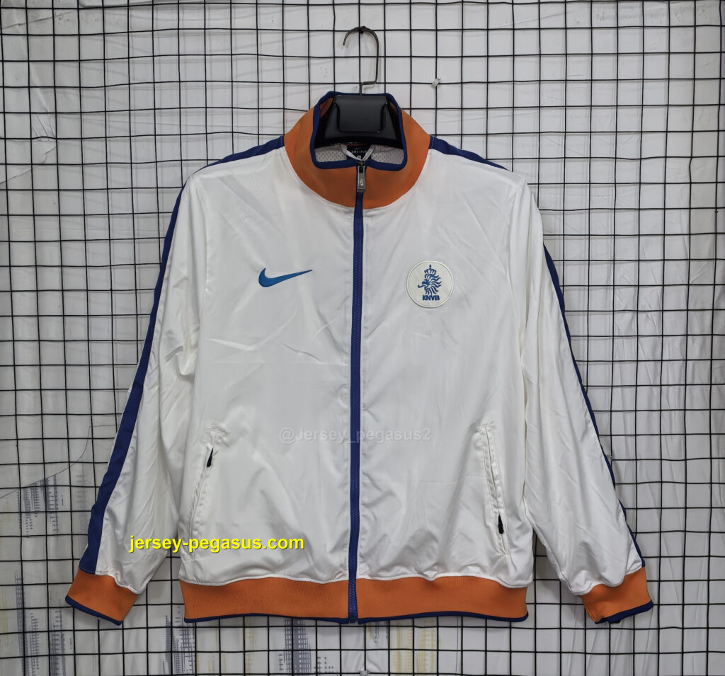 Netherlands White Retro Windbreaker