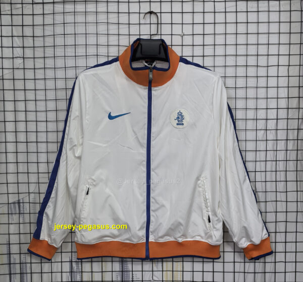 Netherlands White Retro Windbreaker Netherlands White Retro Windbreaker