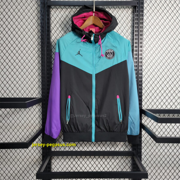 PSG Black with Blue and Purple Windbreaker