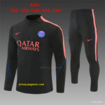 Player Version Kids Paris Black Half Zipper Jacket+Long Pants