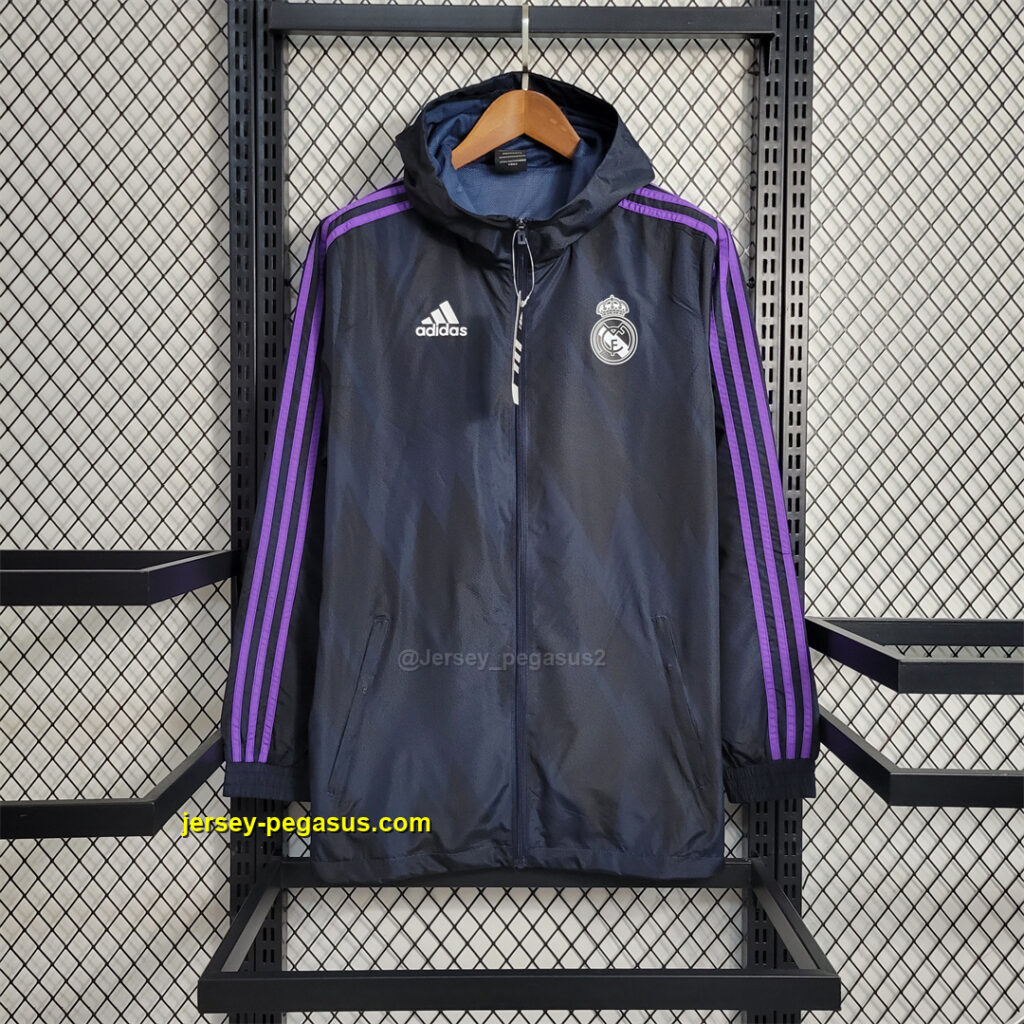 R MAD Windbreaker royal blue and purple