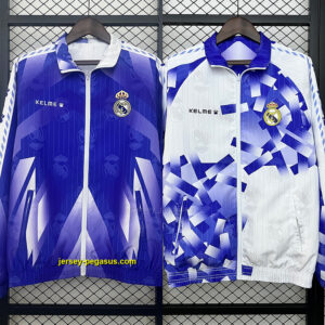 R MAD blue and white revisible windbreaker